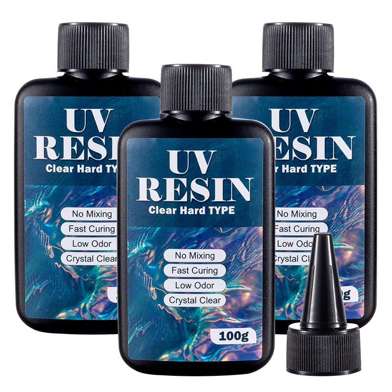Epoxy Uv Resin Kit - 100/200/300g Resin UV Tipe Keras Kristal