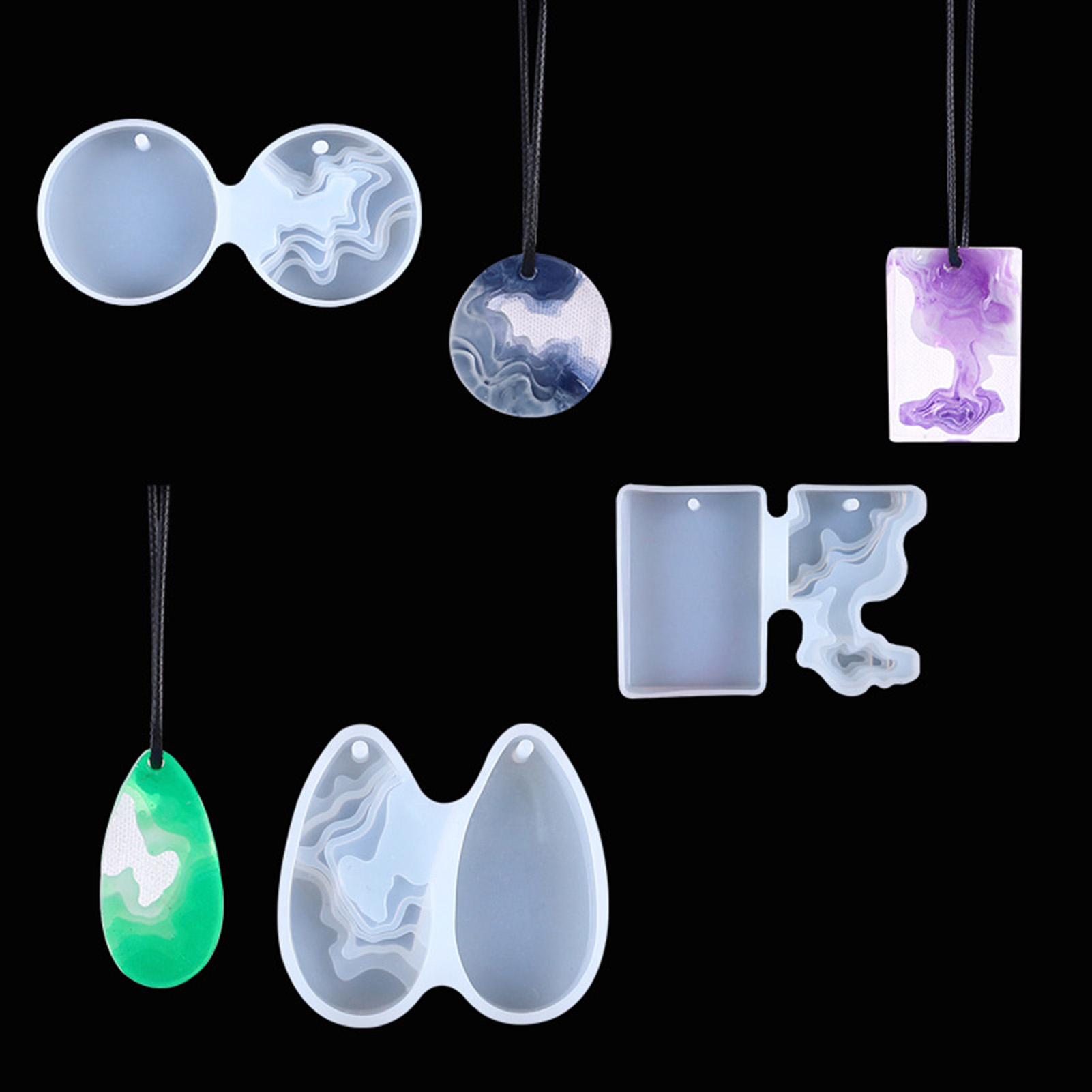Geode Mold Silicone - 3 Buah Set Cetakan Kristal DIY
