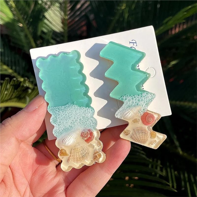 Epoxy Uv Resin Kit - Cetakan Silikon ABMH Untuk Jepit Rambut