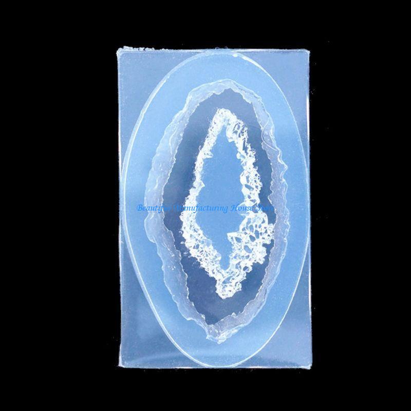 Geode Mold Silicone - E56A Cetakan Gugus Batu Kuarsa untuk