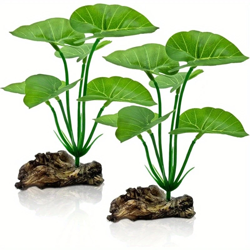 Terrarium Moss Art - 1 Buah Tanaman Akuarium Buatan Daun