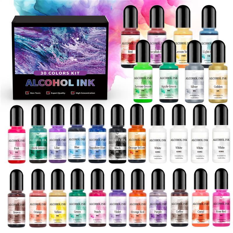 Resin Dye Alcohol - 1 Set Kit pigmen Resin epoksi
