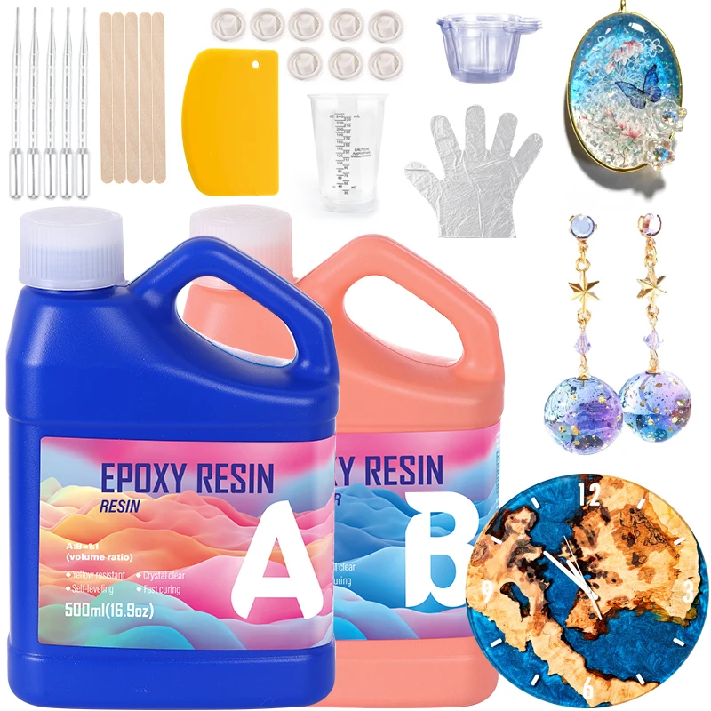 Epoxy Uv Resin Kit - Kit Resin Epoxy Mudah Dicampur, Resin