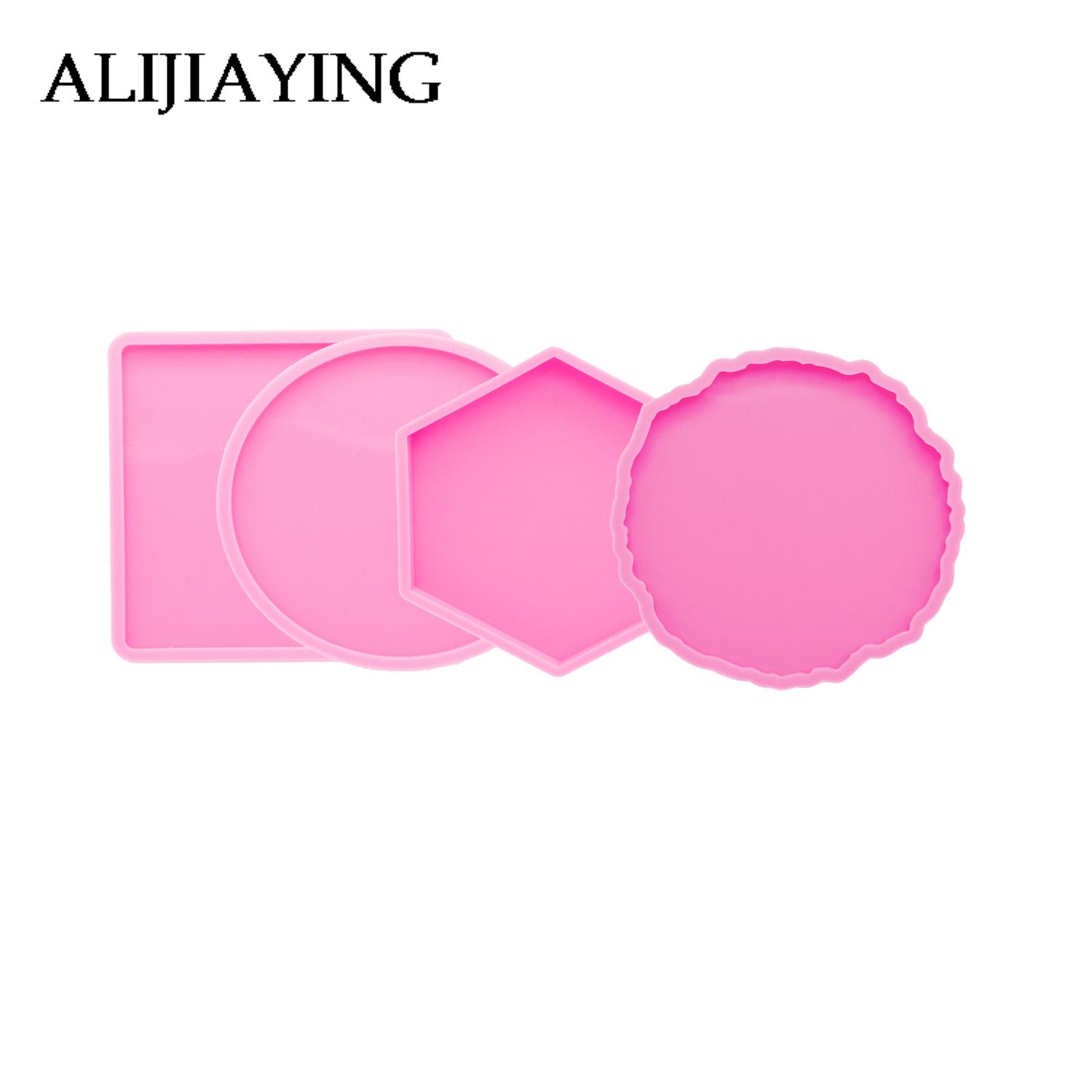 Geode Mold Silicone - DY0278 halus permukaan Geode coaster silikon