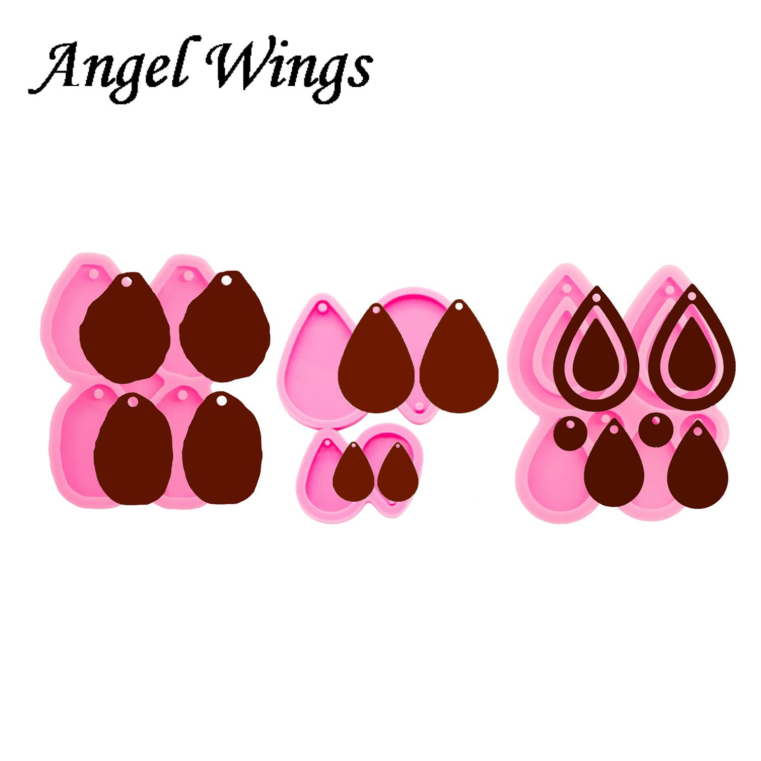 Geode Mold Silicone - Anting-Anting Simpai Tetesan Air Mata Berkilau