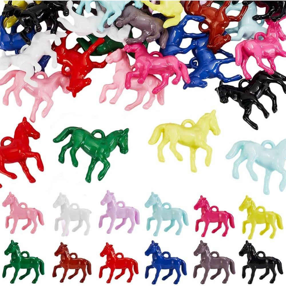 Resin Craft Kit - 48 Buah Liontin Akrilik Buram 12