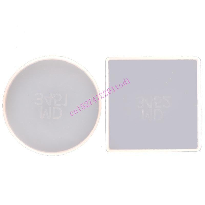 Geode Mold Silicone - 2 Buah Cetakan Resin Tatakan Persegi