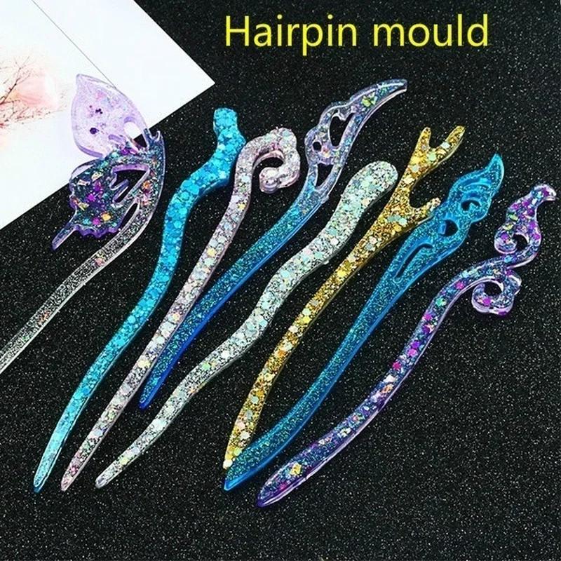 Resin Craft Material - Cetakan Khusus Silikon Jepit Rambut Transparan