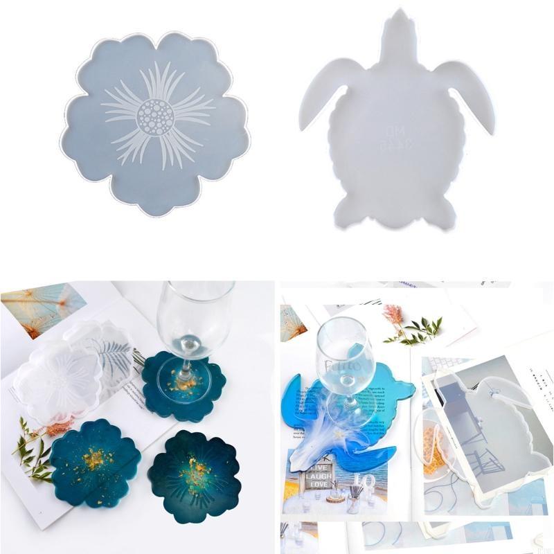 Geode Mold Silicone - R3mc 2pcs diy bentuk bunga silikon