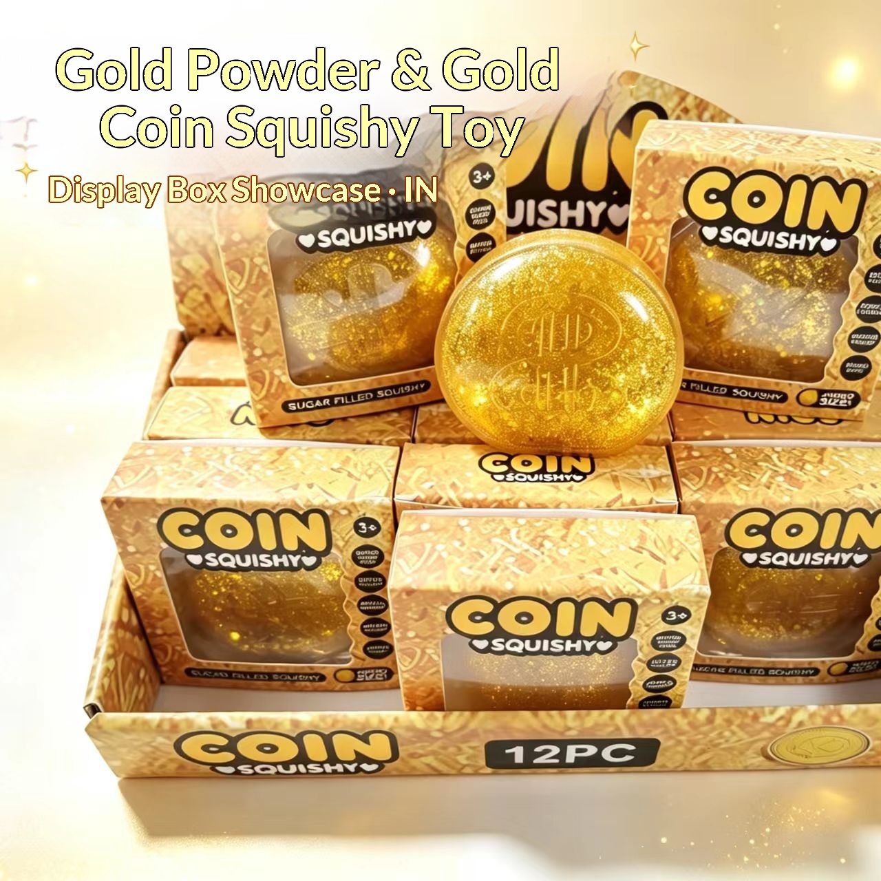 Resin Craft Material - 12pcs/Full Case 8.5cm Mainan Squishy Koin