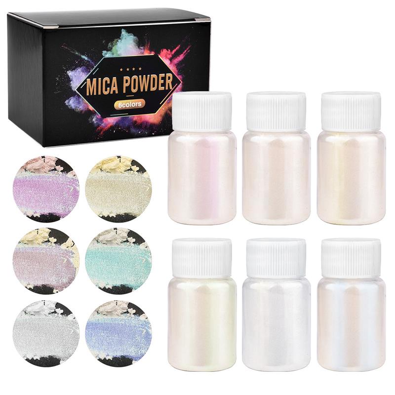 Resin Pigment Set - 6 buah-Set Epoxy Resin pewarna bubuk