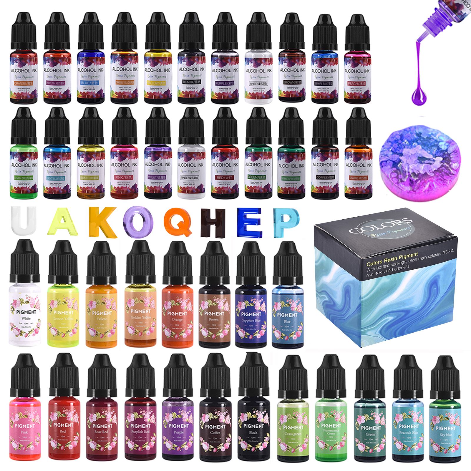 Resin Dye Alcohol - 1 Set Kit Pigmen Resin Tinta