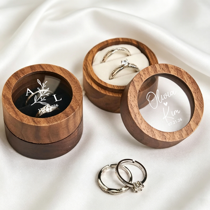 Kotak Cincin Pernikahan Person - Wood Ring Blank ulasan dan harga