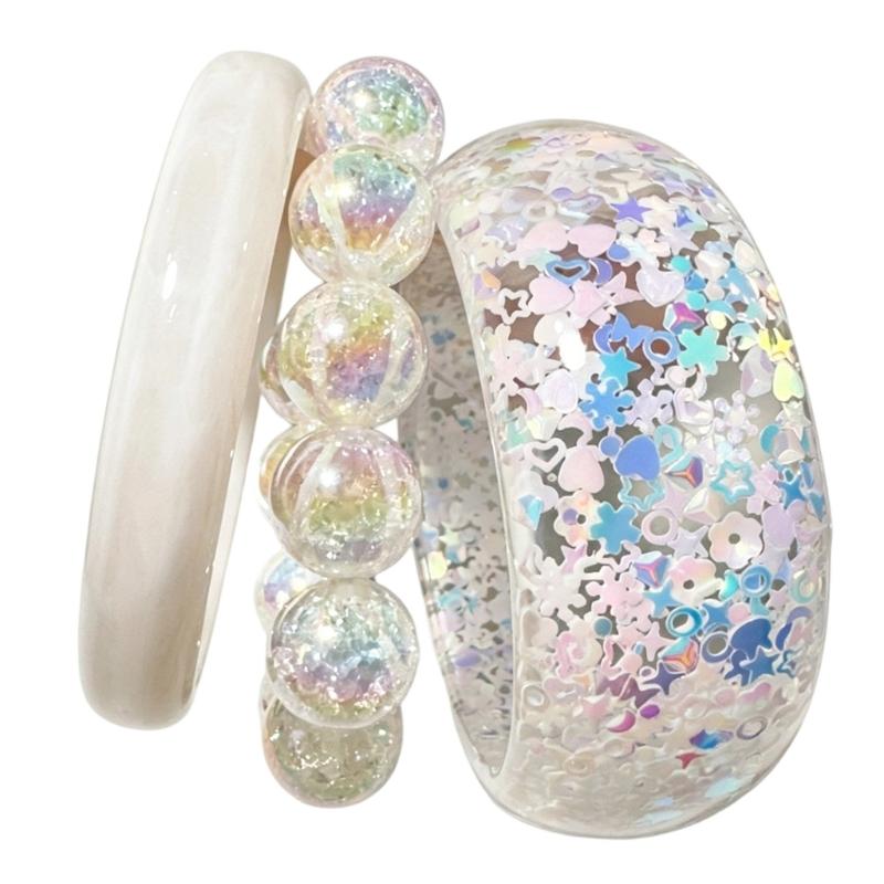P9FE Paket 1 Set Gelang Bangle - Resin Glitter Pack ulasan dan harga