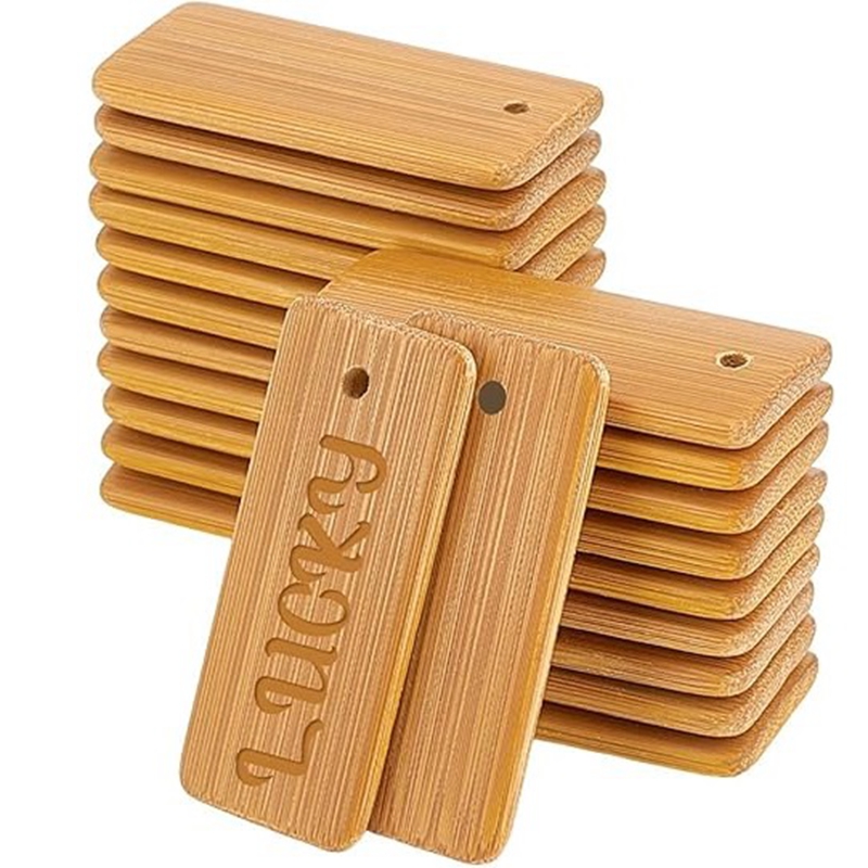 50 buah gantungan kunci Tag ka - Wood Ring Blank ulasan dan harga
