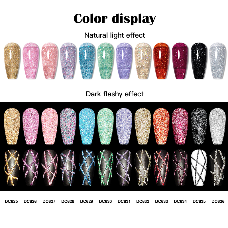 Set Gel Cat Kuku 5ml Gold Silv - Resin Glitter Pack ulasan dan harga