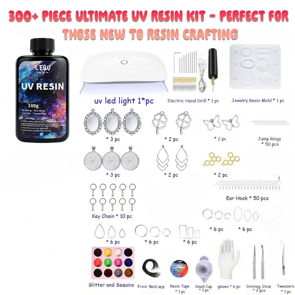 300Pcs Kit Resin UV 100g Resin - Epoxy Uv Resin Kit ulasan dan harga