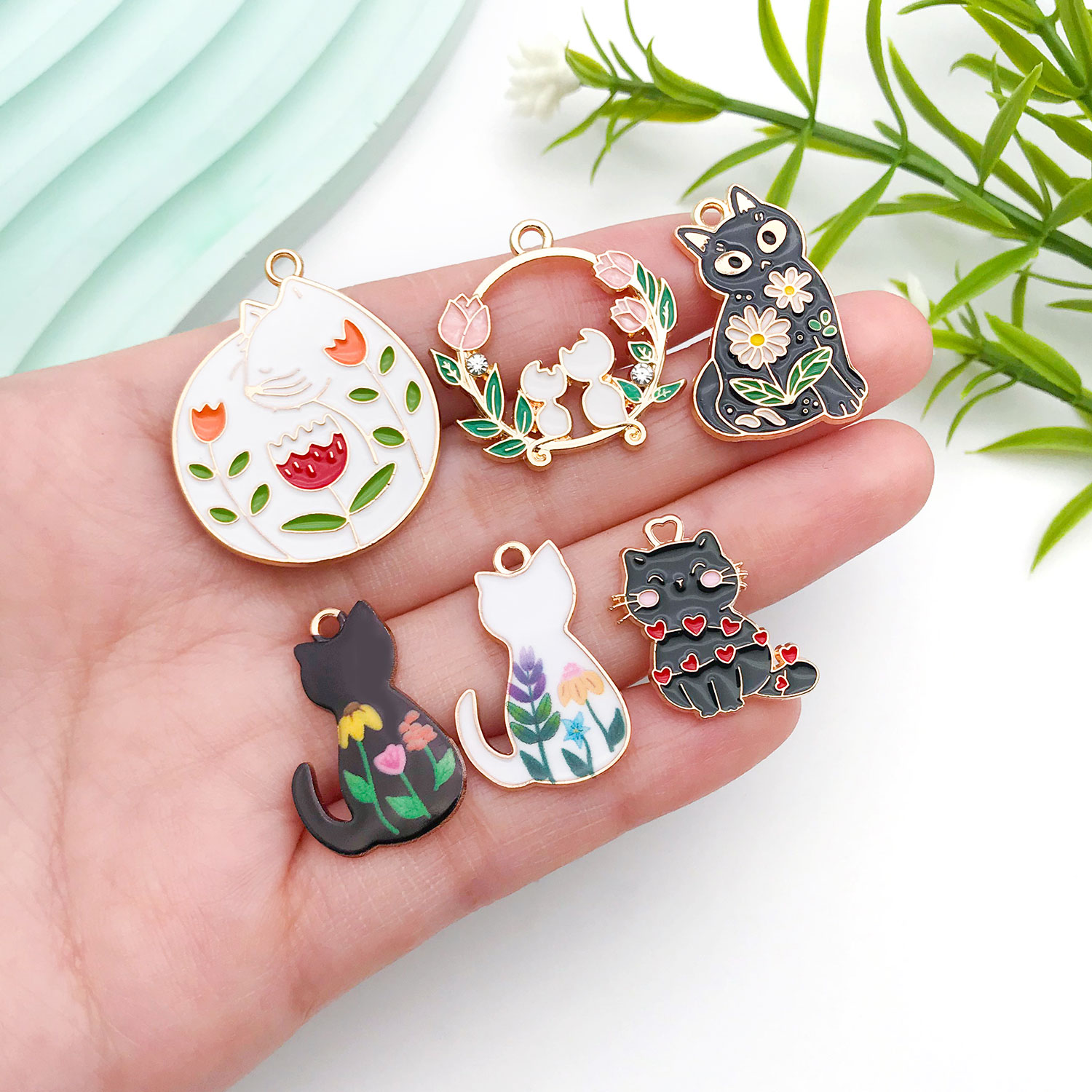 5/10 Buah Set Jimat Kucing Pop - Resin Craft Material ulasan dan harga