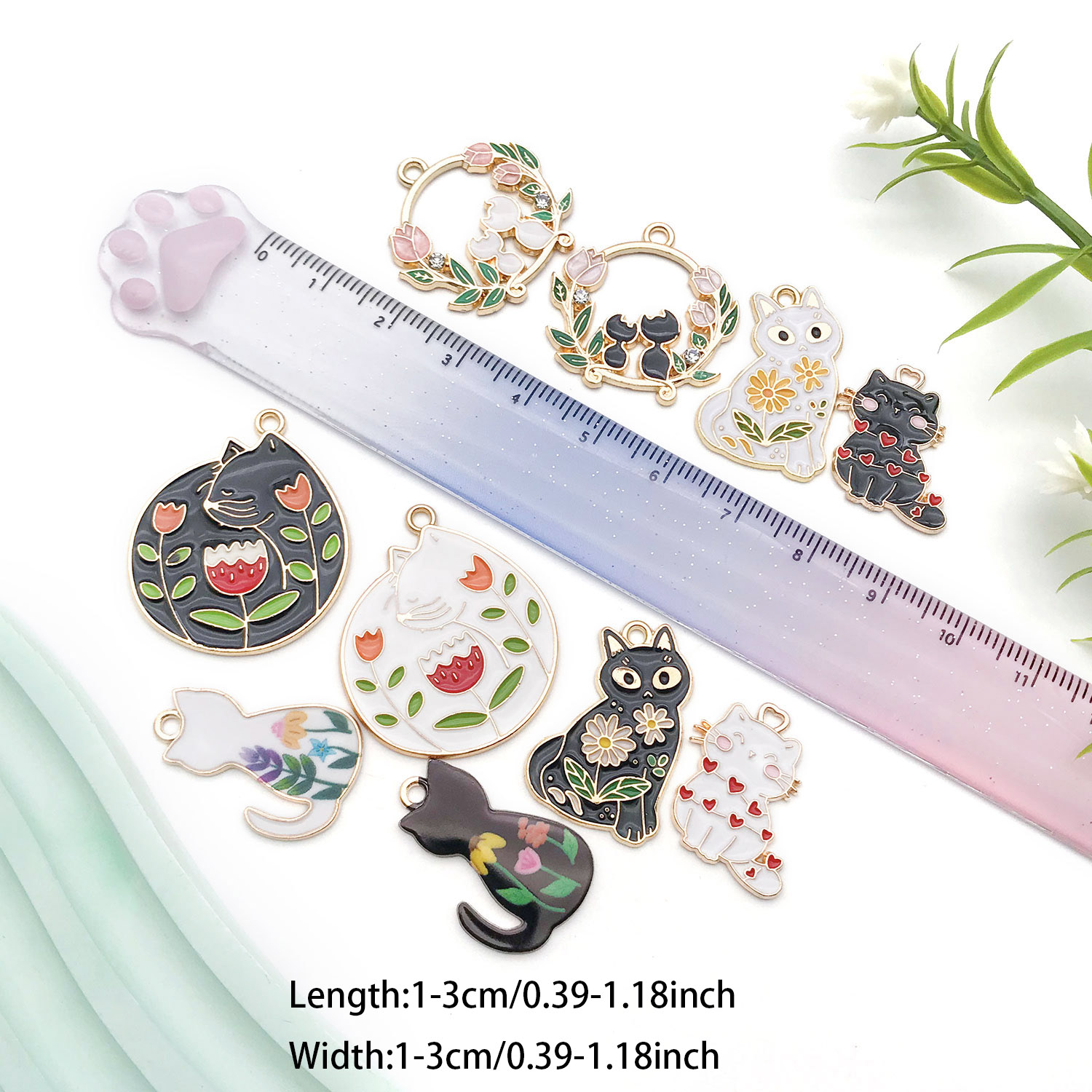 5/10 Buah Set Jimat Kucing Pop - Resin Craft Material ulasan dan harga