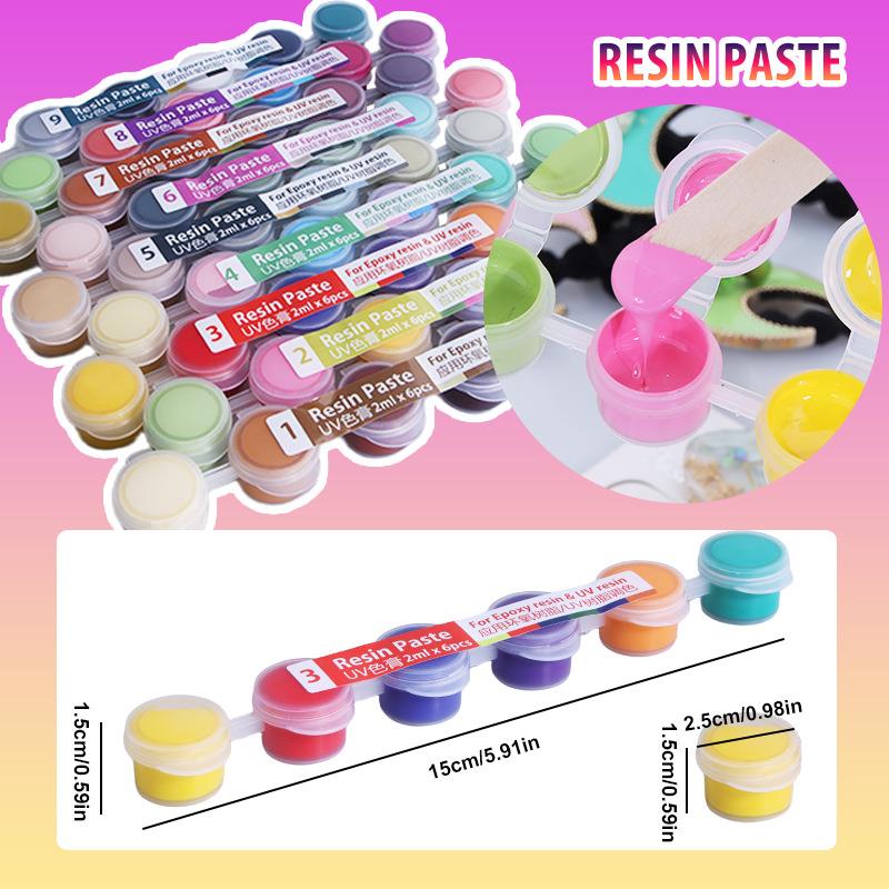 6 Warna/Set Pigmen Pasta UV Re - Resin Pigment Set ulasan dan harga