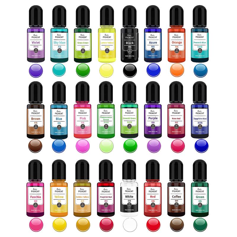 24 Warna 10ml/Botol Pigmen Res - Resin Dye Alcohol ulasan dan harga